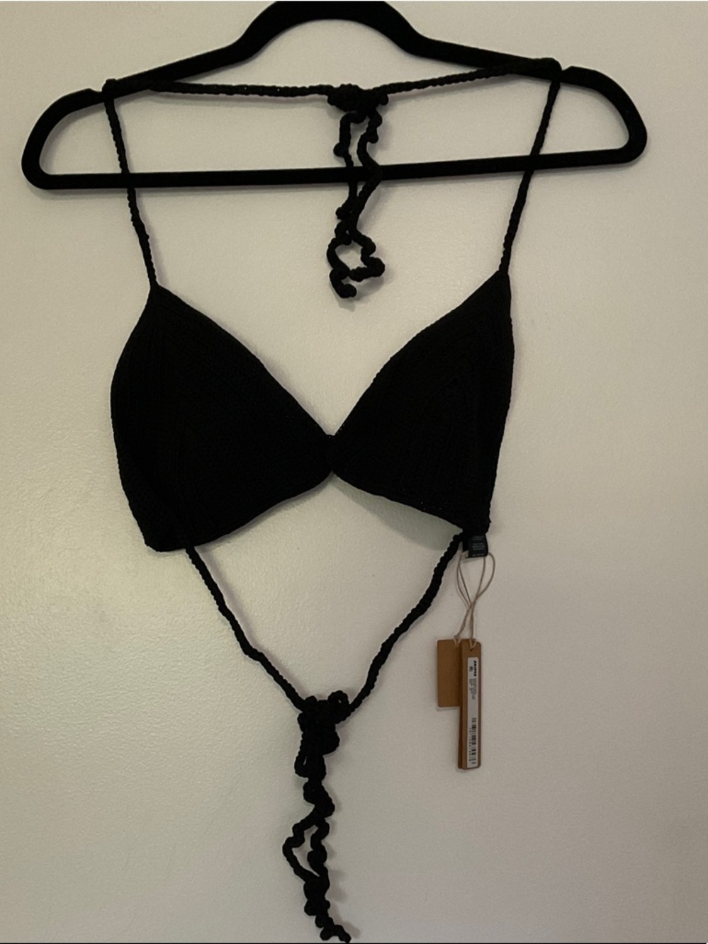 Skims crochet swim triangle bikini top